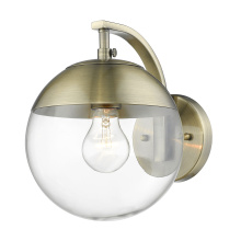 Golden Canada 3219-1W AB-AB - Golden Lighting Dixon 1-light Wall Sconce in Aged Brass and Clear Glass